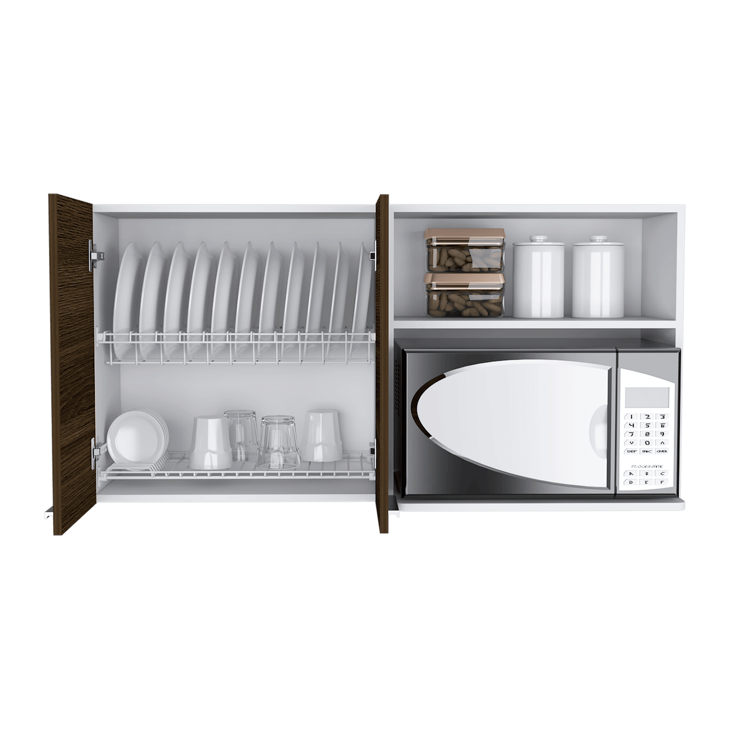 Gabinete Superior Copont Cafe Y Blanco 120 Cm