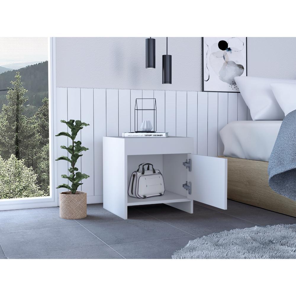 Mesa De Noche Eviré Blanco
