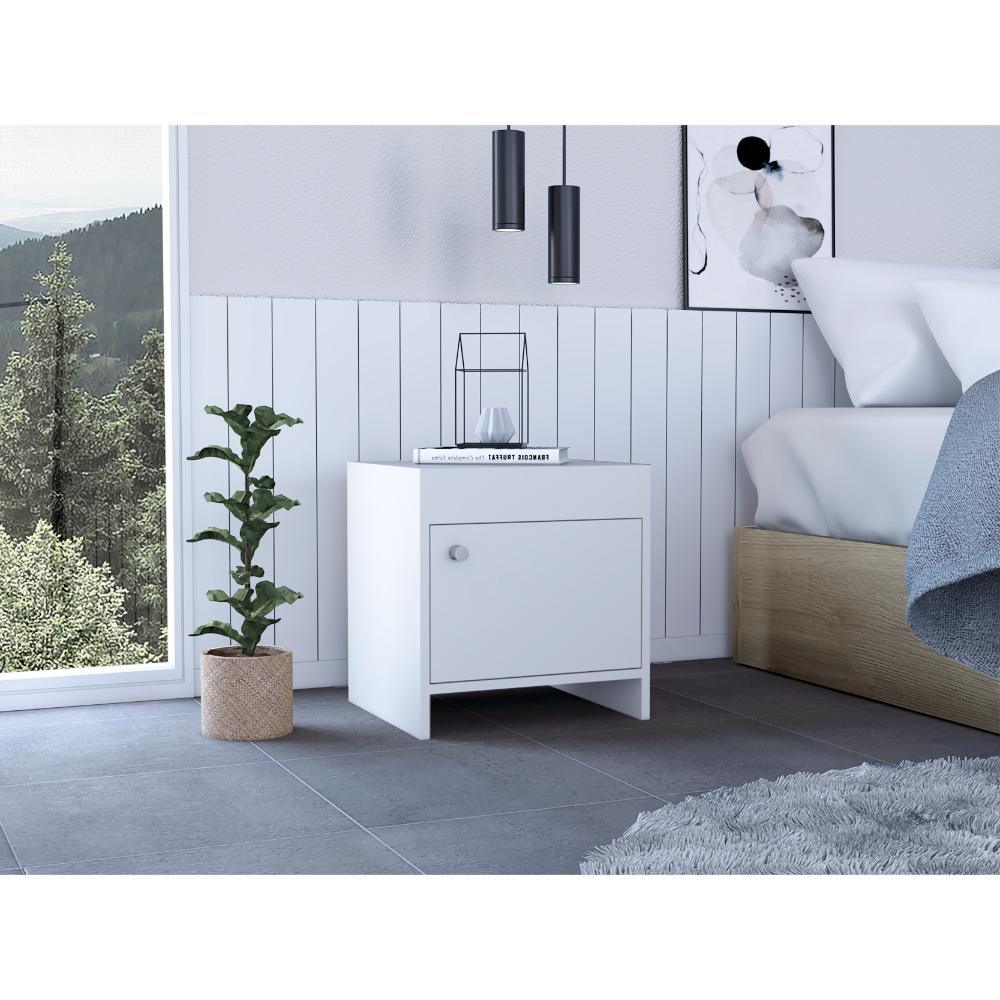 Mesa De Noche Eviré Blanco