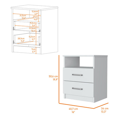 Mesa De Noche Shelf Blanco