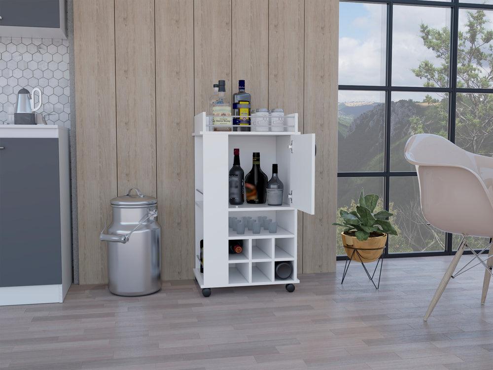 Bar Alevia, Blanco Duqueza, Con Amplios Espacios Para Ubicar Botellas