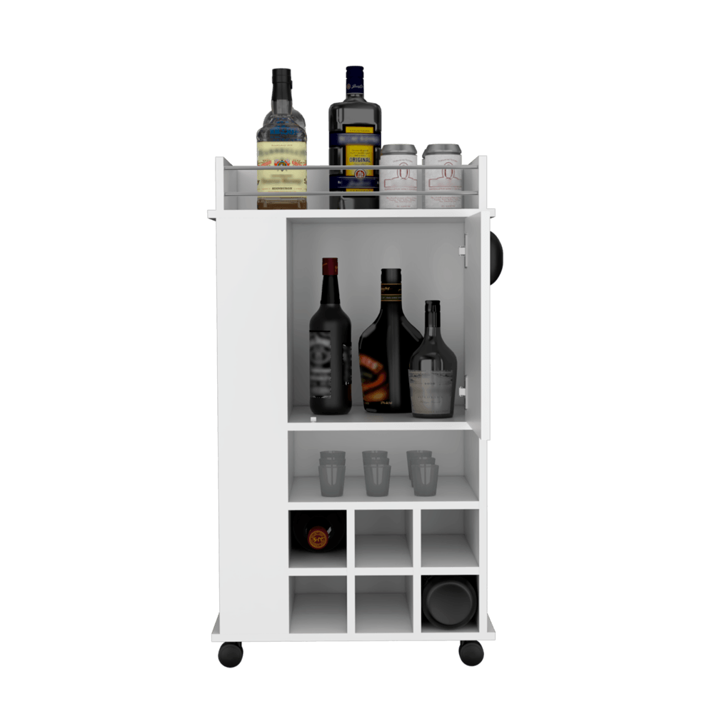 Bar Alevia, Blanco Duqueza, Con Amplios Espacios Para Ubicar Botellas