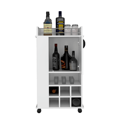 Bar Alevia, Blanco Duqueza, Con Amplios Espacios Para Ubicar Botellas