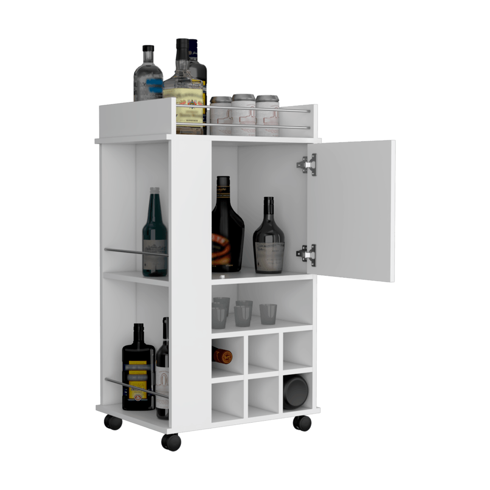 Bar Alevia, Blanco Duqueza, Con Amplios Espacios Para Ubicar Botellas