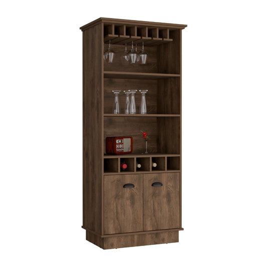 Bar Moesta, Nogal, Con Espacio Superior Para Copas