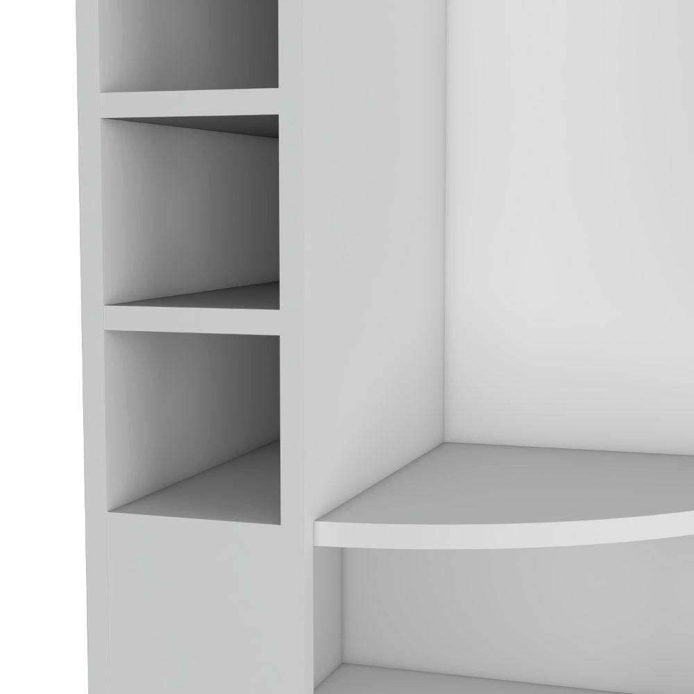 Bar Esquinero Alenor, Blanco, Con Espacio Para Organizar Licores