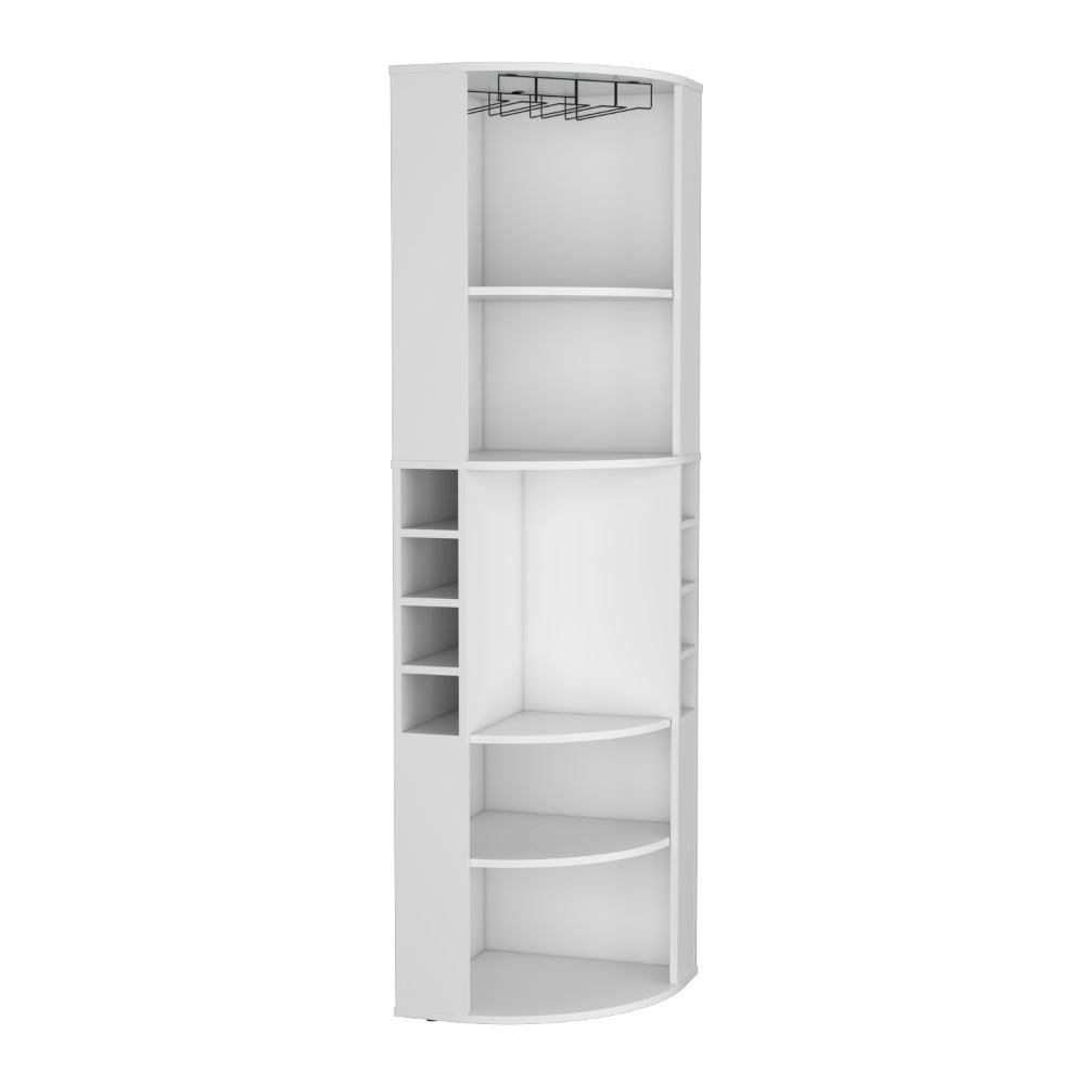 Bar Esquinero Alenor, Blanco, Con Espacio Para Organizar Licores