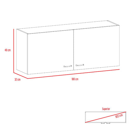 Mueble Superior Cocina Shelf Blanco 100 Cm