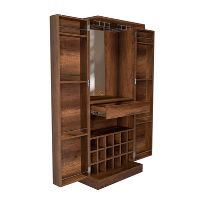 Bar Orvia Con Espejo Alto  Caramelo