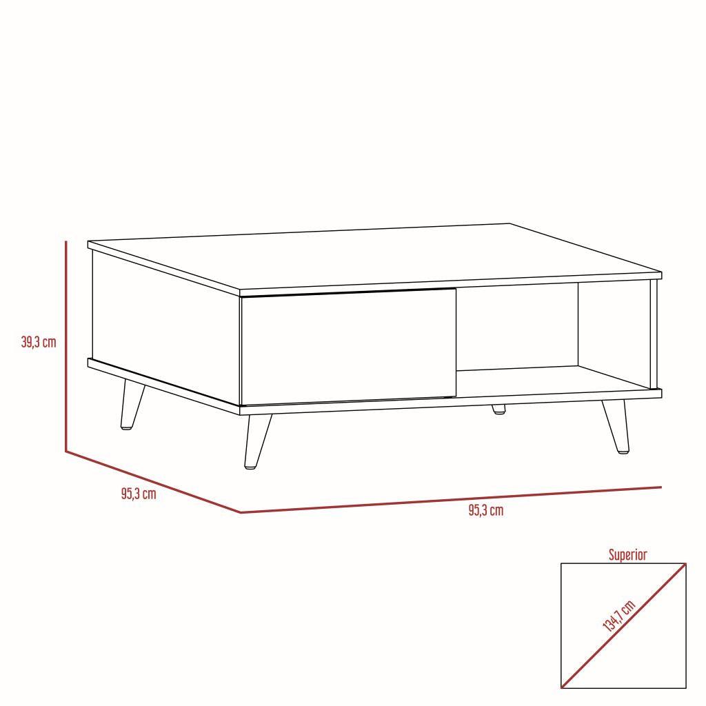Mesa De Centro Jureli  Castaño