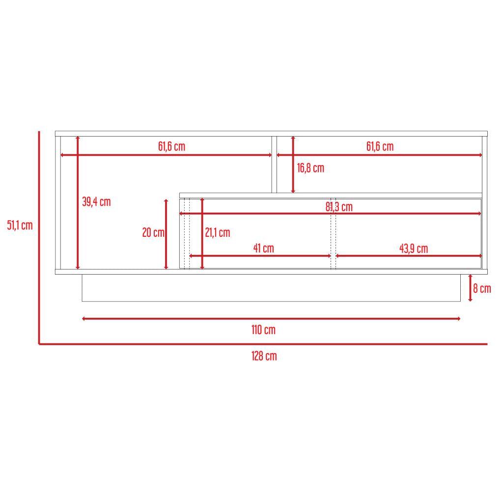 Mesa Para Tv Llevle Taupe Y Plomo Para Televisor De 55 Pulgadas