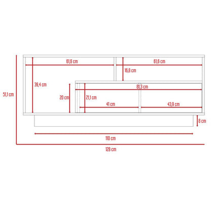 Mesa Para Tv Llevle Taupe Y Plomo Para Televisor De 55 Pulgadas