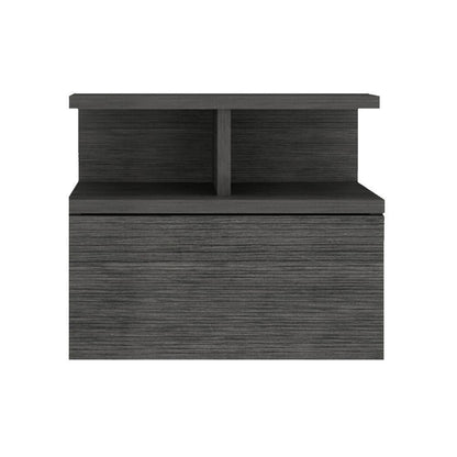 Mesa De Noche Flotante Velador  Gris