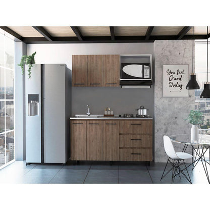 Cocina Integral Vaciles Miel Y Blanco Sin Mesón