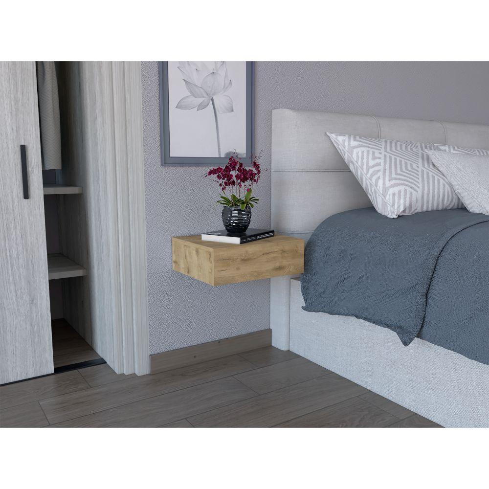 Mesa De Noche Flotante Jumira 40 Macadamia