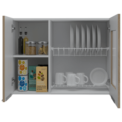 Mueble Superior Cocina Fuxx  Blanco Y Rovere 80 Cm
