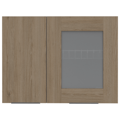 Mueble Superior Cocina Fuxx  Blanco Y Rovere 80 Cm