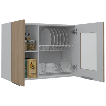 Mueble Superior Cocina Fuxx  Blanco Y Rovere 80 Cm