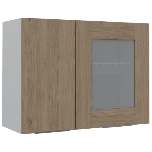 Mueble Superior Cocina Fuxx  Blanco Y Rovere 80 Cm