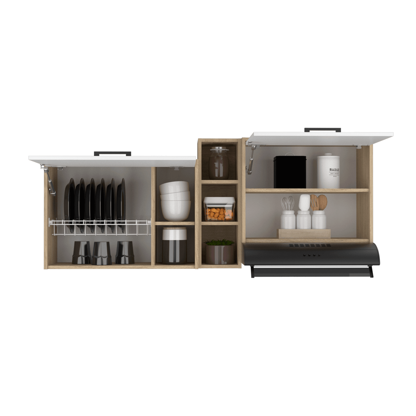 Gabinete Superior Gumbita Rovere Y Blanco 150 Cm