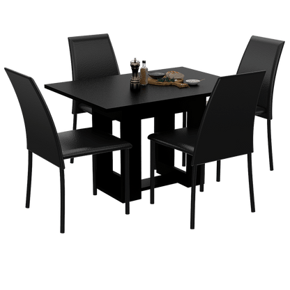 Mesa De Comedor Volina Wengue 4 Puestos