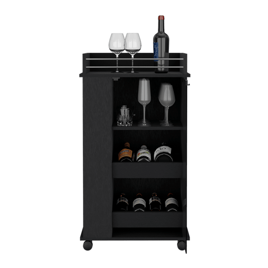 Bar Nyvora, Wengue, Con Amplios Espacios Para Ubicar Copas Y Botellas