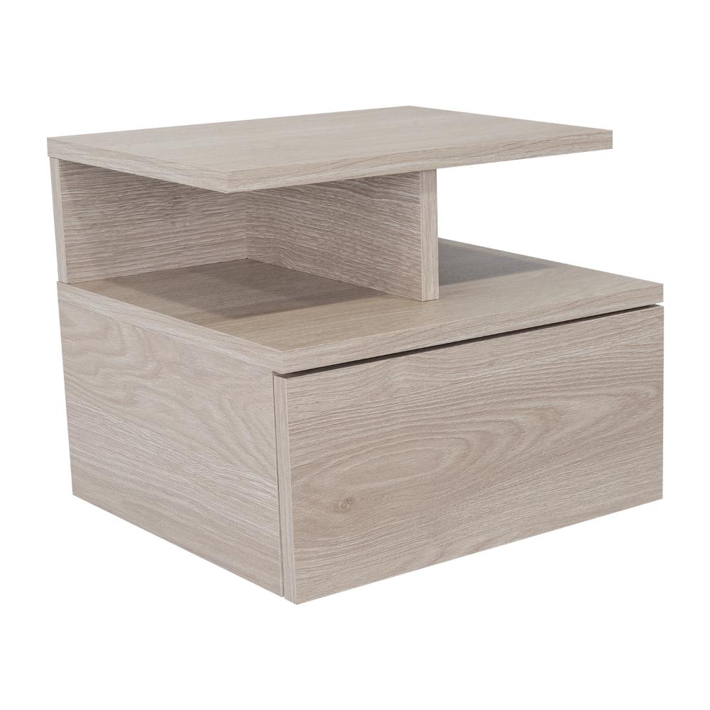 Mesa De Noche Flotante Plish Ceniza