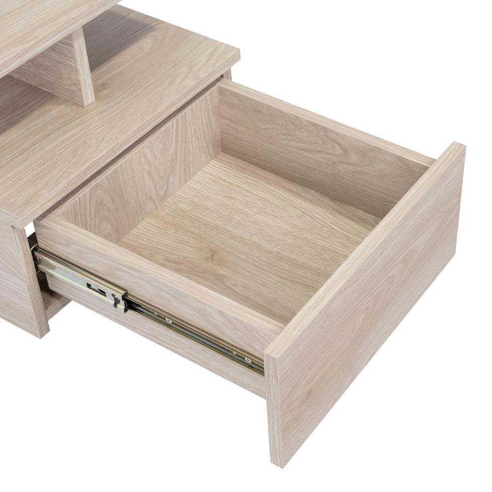 Mesa De Noche Flotante Plish Ceniza