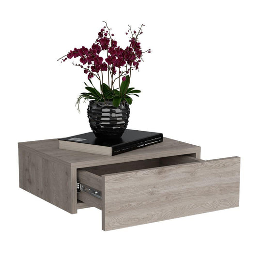 Mesa De Noche Flotante Jumira Ceniza