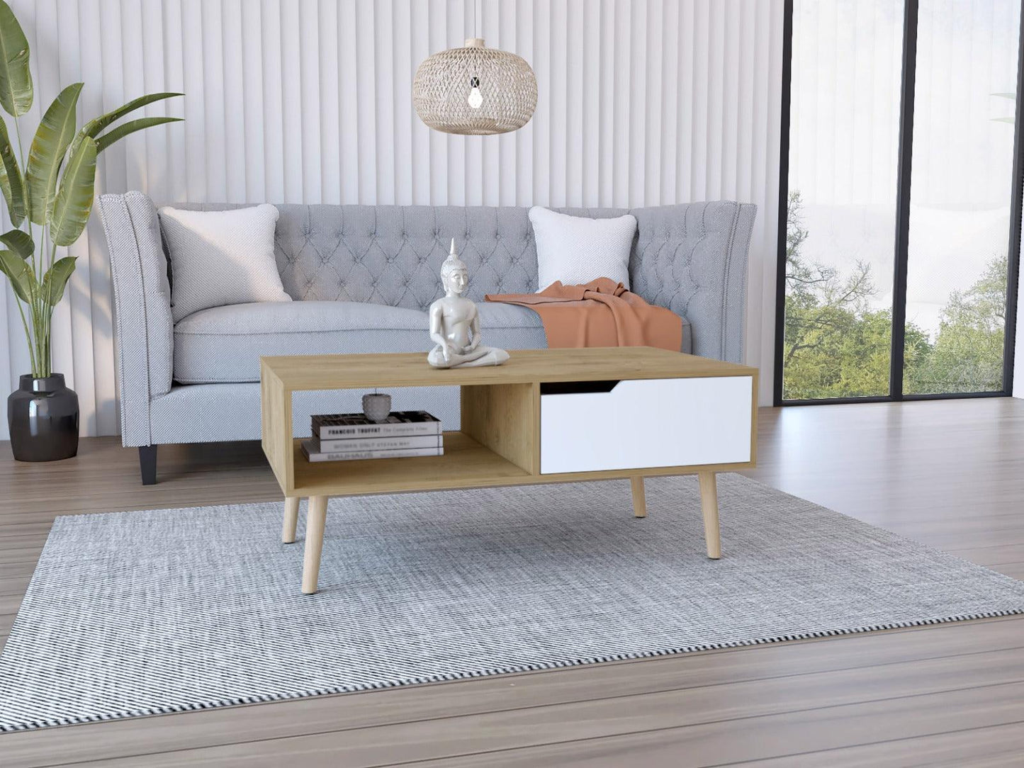 Mesa De Centro Coruna (1C) Macadamia+Blanco