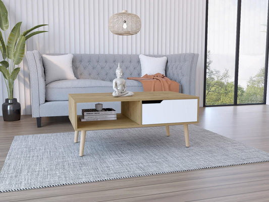 Mesa De Centro Coruna (1C) Macadamia+Blanco