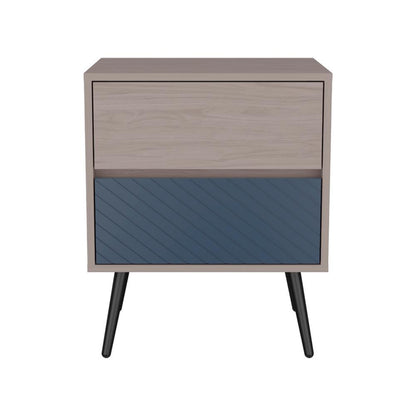 Nochero Pyley 2 Cajon Nacar Y Azul Navy