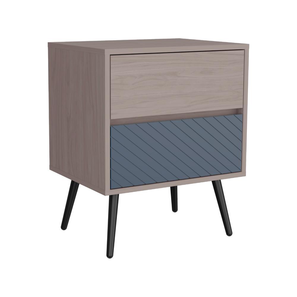 Nochero Pyley 2 Cajon Nacar Y Azul Navy