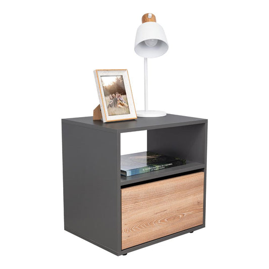 Mesa De Noche Syvana Plomo Miel