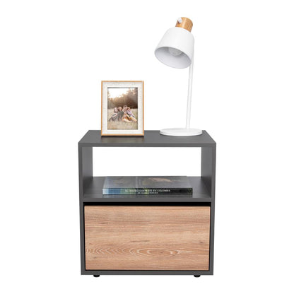 Mesa De Noche Syvana Plomo Miel
