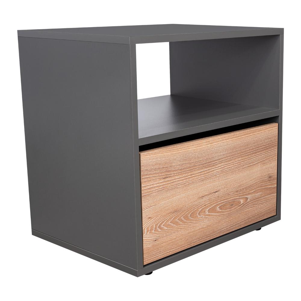 Mesa De Noche Syvana Plomo Miel