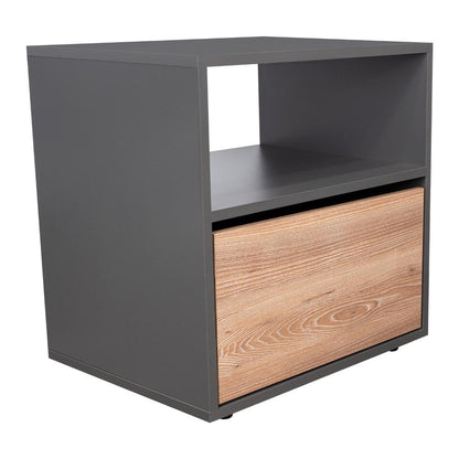 Mesa De Noche Syvana Plomo Miel