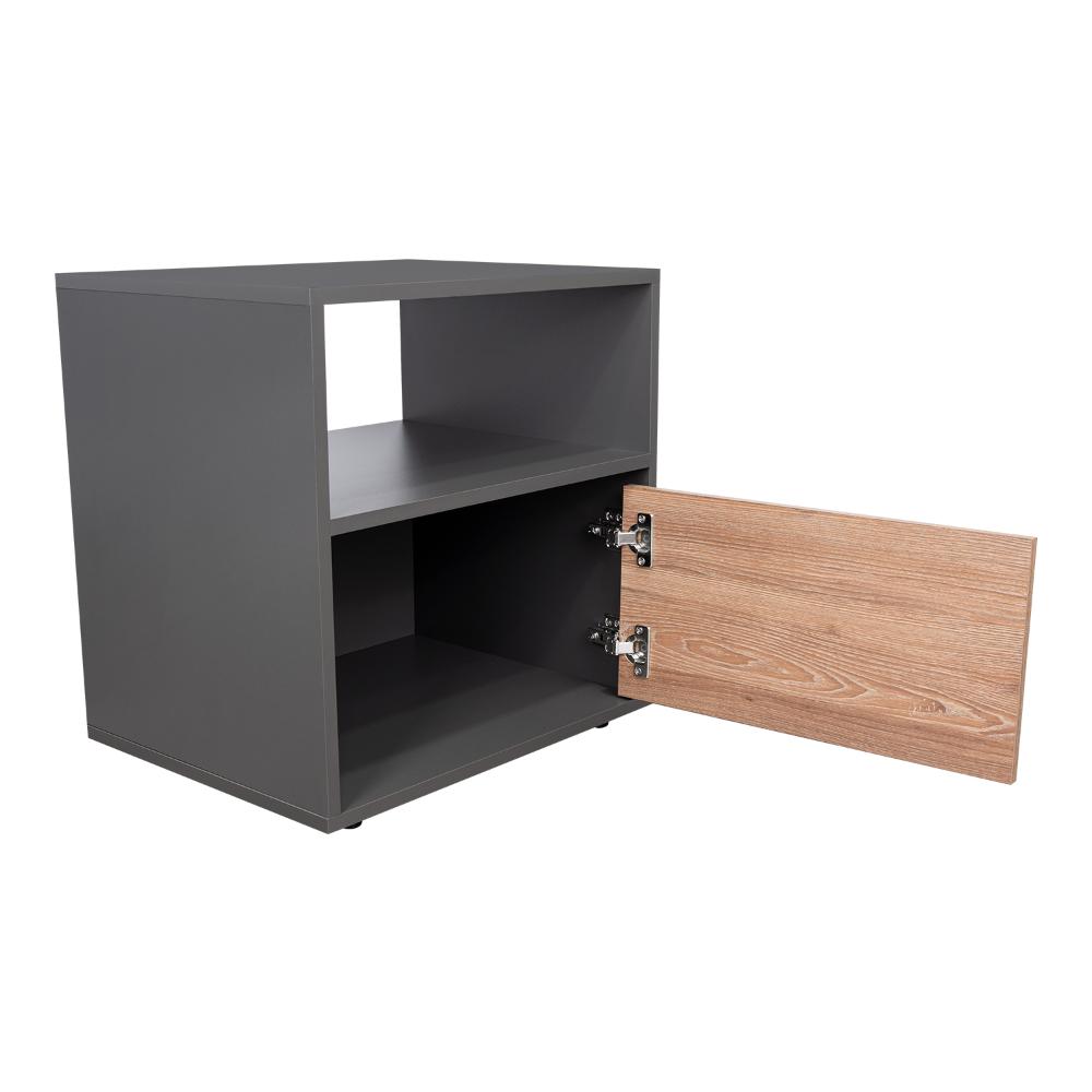 Mesa De Noche Syvana Plomo Miel