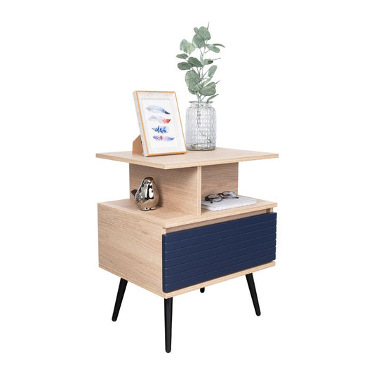 Nochero Novisa 1Cajon  Rovere Azul Navy