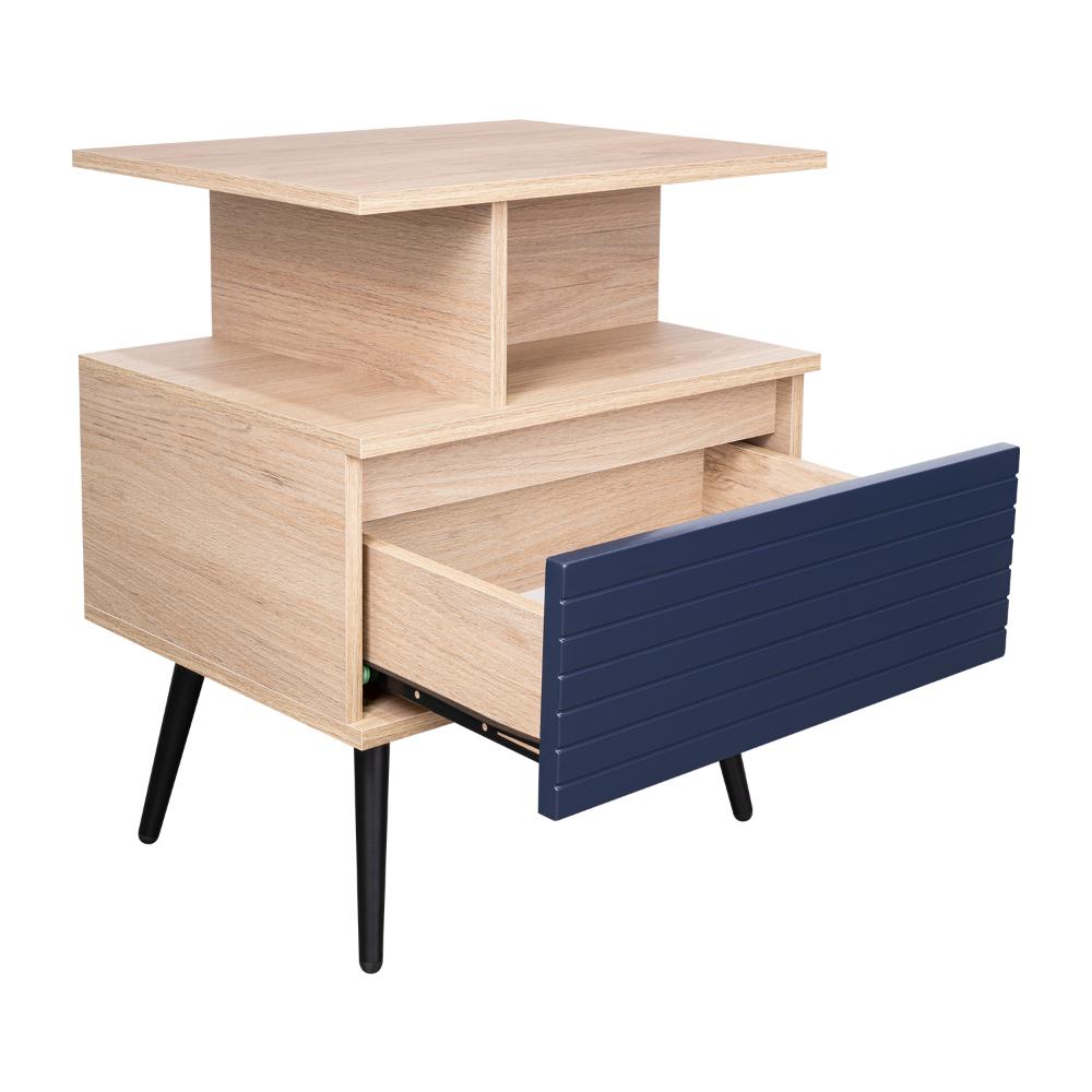 Nochero Novisa 1Cajon  Rovere Azul Navy