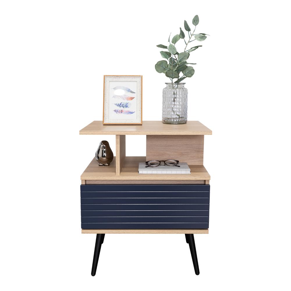 Nochero Novisa 1Cajon  Rovere Azul Navy