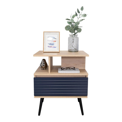 Nochero Novisa 1Cajon  Rovere Azul Navy