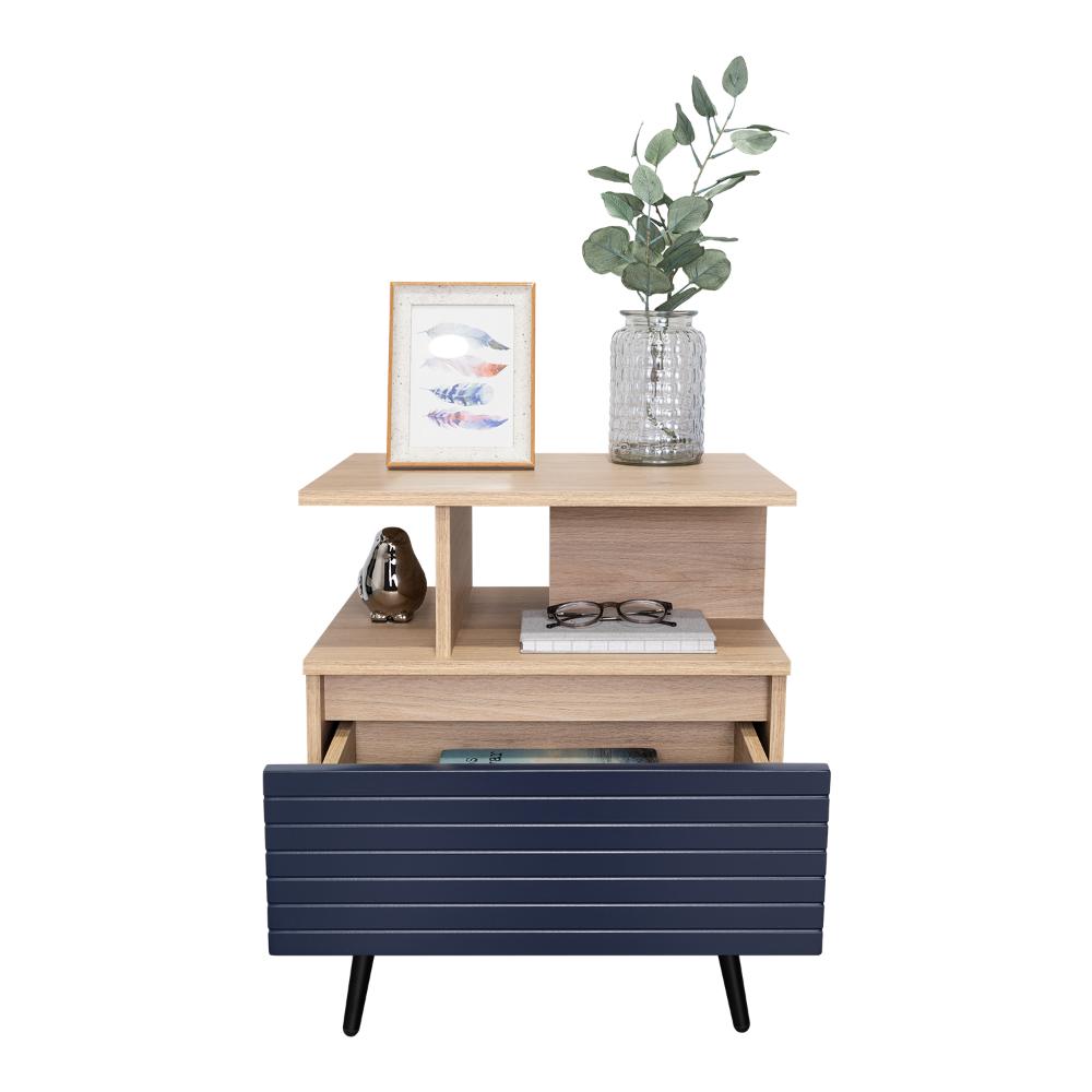 Nochero Novisa 1Cajon  Rovere Azul Navy