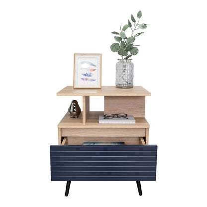 Nochero Novisa 1Cajon  Rovere Azul Navy