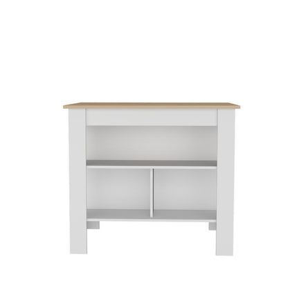 Barra De Cocina Serima Rovere Y Blanco