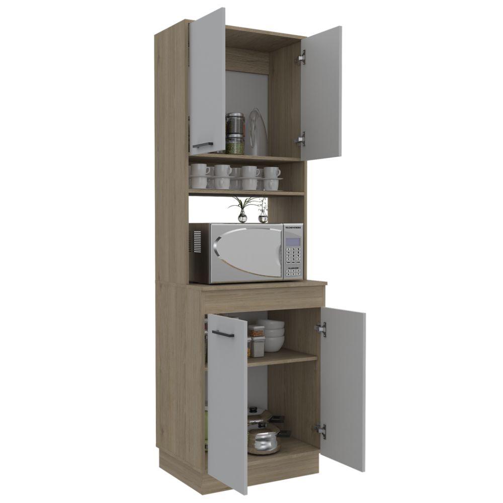 Modulo Microondas Galichia Rovere Y Blanco