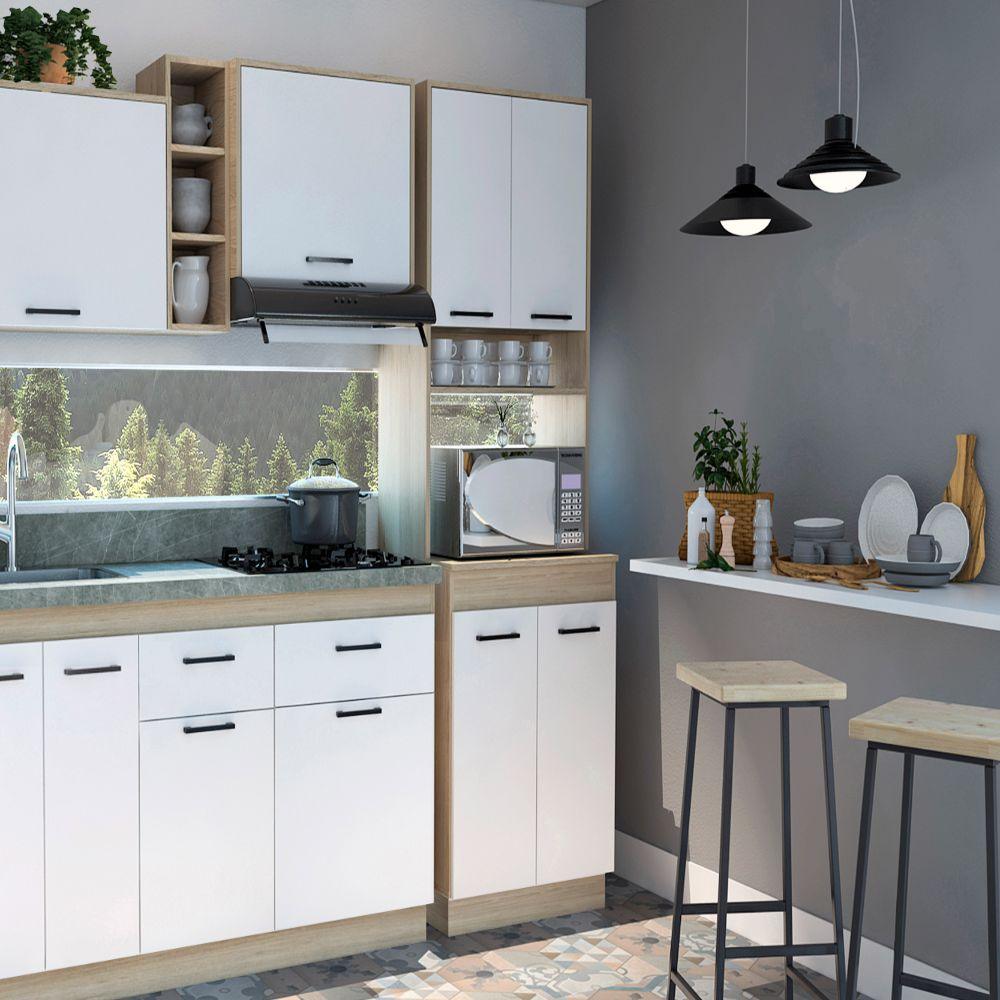 Modulo Microondas Galichia Rovere Y Blanco