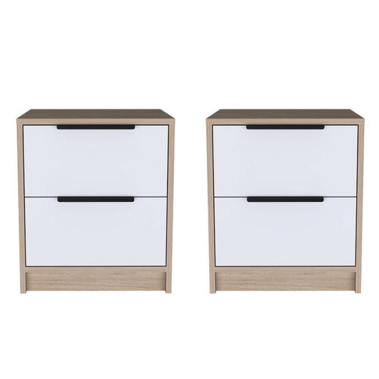 Mesa De Noche Kaia X2 Und (1C) Rovere+Bl