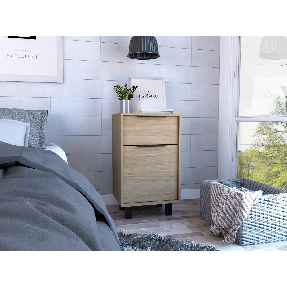 Velador Okria Z 41  Rovere + Blanco