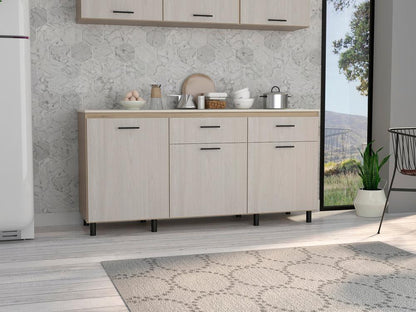 Modulo Inferior Cocina Vionel  Rovere Niebla 180 Cm